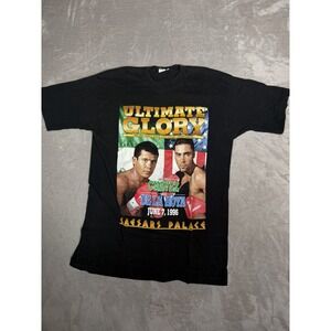 Caesars Boxing T-Shirt Ultimate Glory Chavez vs De La Hoya June 7 1996 Black L